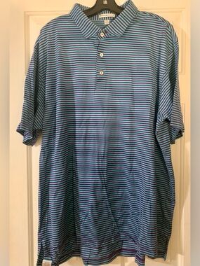 Peter Millar Crown Striped Polo Shirt XXL